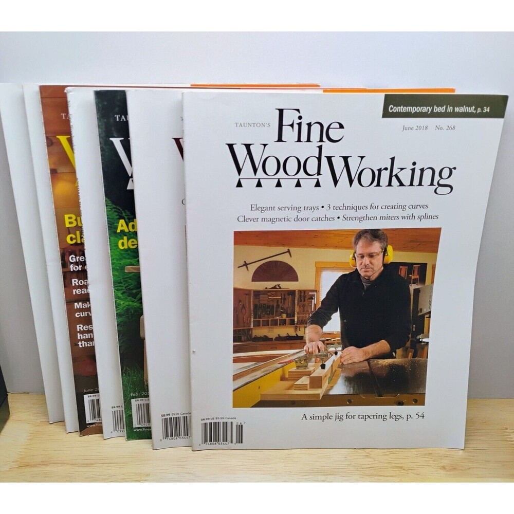 Taunton's Fine Woodworking Magazine Lot of 7 2017 2018 2019 Hobby Building